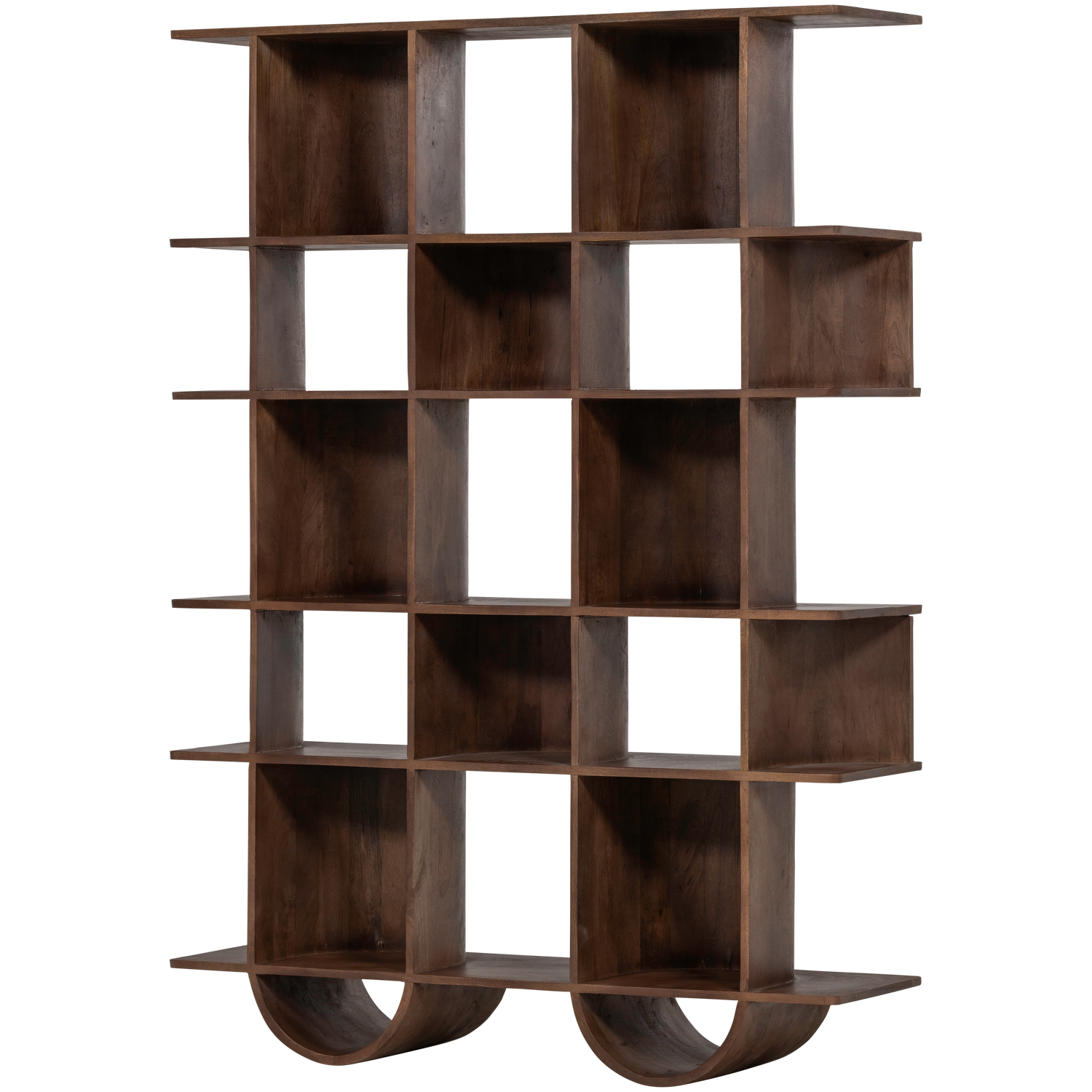 Sinne bookshelf wood walnut 180x130 cm