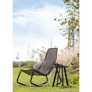 Tom fauteuil a bascule de jardin naturel