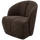 Mojo swivel armchair woven rib fabric brown