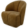 Mojo swivel armchair woven rib fabric honey yellow
