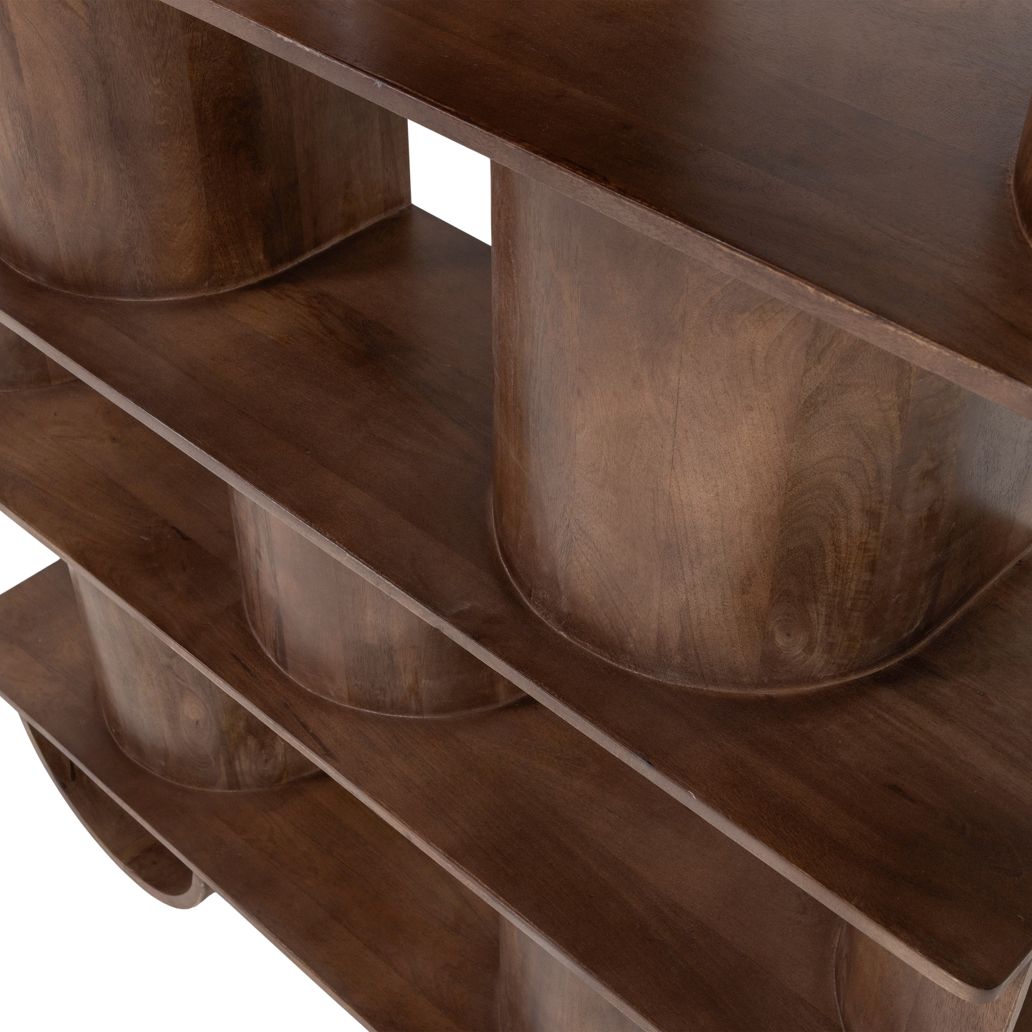 Sinne bookshelf wood walnut 180x130 cm