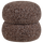 Anic pouffe with a dark brown melange pattern