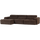Novi chaise longue sofa left dark brown melange