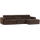 Novi chaise longue sofa right dark brown melange