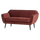 Rocco sofa 150 cm samt bordeauxrot
