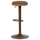 Mevo height adjustable bar stool chenille brown
