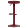 Mevo height adjustable bar stool chenille burgundy red