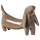 Reni decoratieve hond metaal mokkabruin