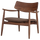 Bask armchair walnut wood brown