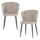 Set de 2 - Luse chaise velours beige