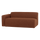 Mojo Base 2-seater element arm left bouclé rustbrown
