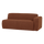 Mojo Base 2-seater element arm right bouclé rustbrown