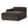 Mojo Base chaise longue element left rib fabric brown