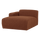 Mojo Base chaise longue element left bouclé rust brown