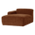 Mojo Base chaise longue element left rib rust brown