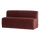 Mojo Base dining bench 164 cm back velvet chestnut brown