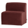 Mojo Base dining bench 84 cm back velvet chestnut brown
