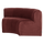 Mojo Base eetbank halfronde hoek rug velvet k.bruin