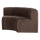 Mojo Base eetbank halfronde hoek rug velvet bruin