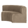 Mojo Base eetbank halfronde hoek rug velvet khaki