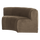 Mojo Base eetbank halfronde hoek rug velvet taupe