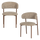 Lot de 2 - Kelu chaise de salle à manger laineux naturel