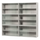 Klink vitrinekast combinatie grenen mist