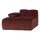 Mojo chaise longue element left velvet chestnut brown