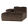 Mojo chaise longue element left velvet brown