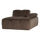 Chaise longue Mojo élément droite velours brun