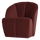 Mojo fauteuil pivotant velours marron châtain