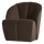 Mojo fauteuil pivotant velours brun