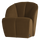 Fauteuil pivotant Mojo velours jaune miel
