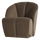 Mojo fauteuil pivotant velours taupe