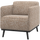 Statement fauteuil met arm lichtbruin melange