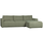 Bar chaise longue sofa woven fabric right green