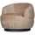 Woolly swivel armchair chenille sand