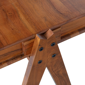Compartment desk wood brown, detail