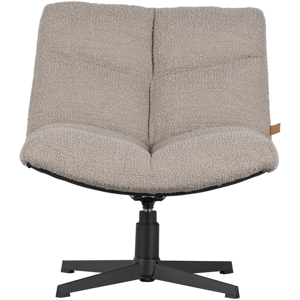 Vinny swivel armchair bouclé sand, front view