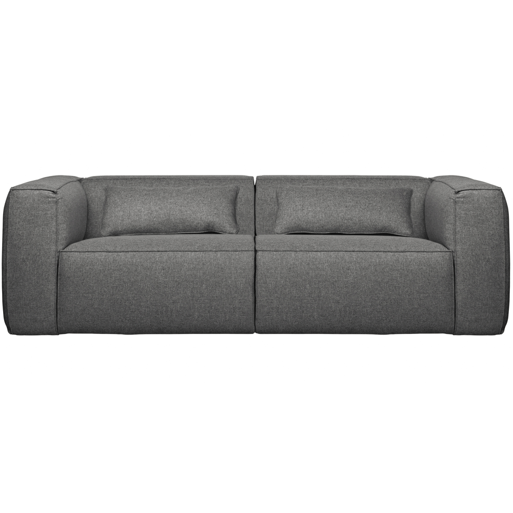 Bean 3,5-seater sofa incl. cushions mid grey melange, front view