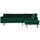 Rodeo corner sofa right velvet forest green
