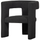 Tiwa fauteuil bouclé gris foncé