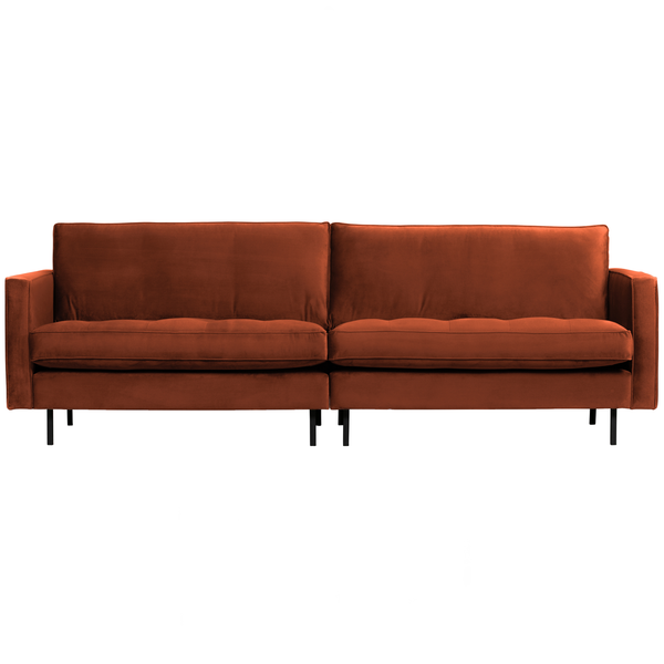 Rodeo classic canape 3-places velvet la rouille, vue de face