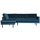 Rodeo corner sofa left velvet blue