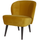 Sara fauteuil velours ocre