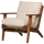 Houston fauteuil bouclé/bois naturel
