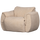 Baggy draaifauteuil geweven chenille zand