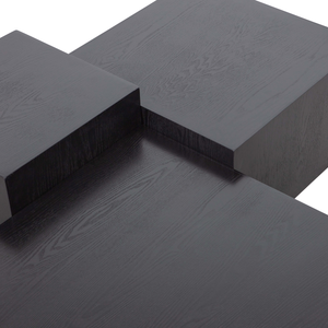 Set de 3 - Pim table d appoint bois de noir, détail