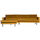 Rodeo chaise longue left velvet ochre