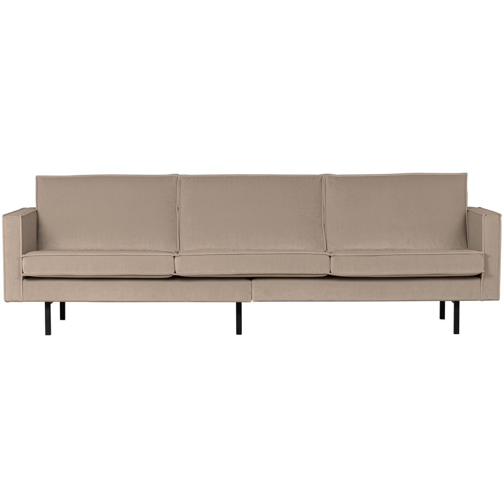 Rodeo sofa 3-seater velvet khaki, front view
